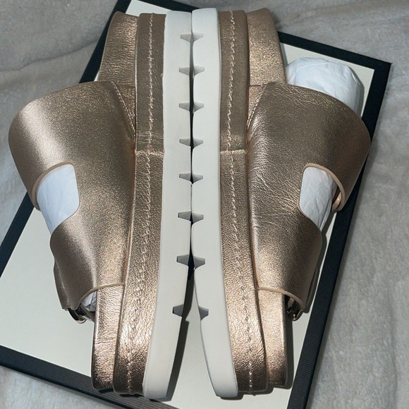 NWT J/SLIDES BAHA Rose Gold Leather Sandal - Picture 13 of 16